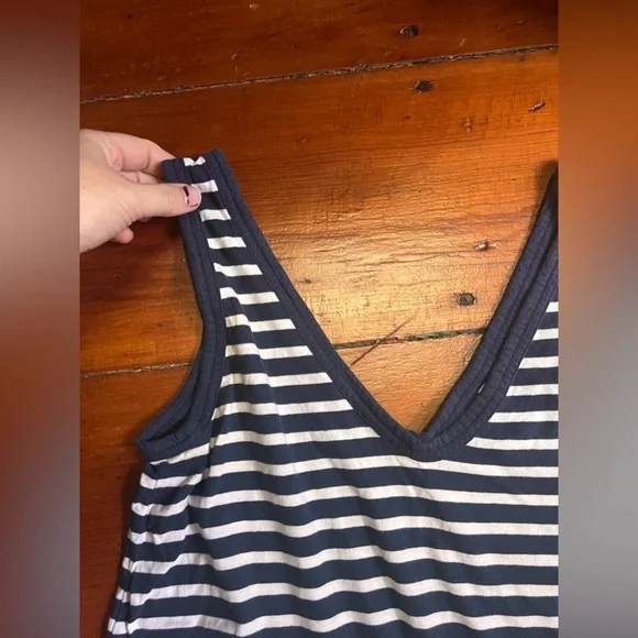 Everlane Small Womens striped v-neck tank dress knee length - Picture 5 of 5